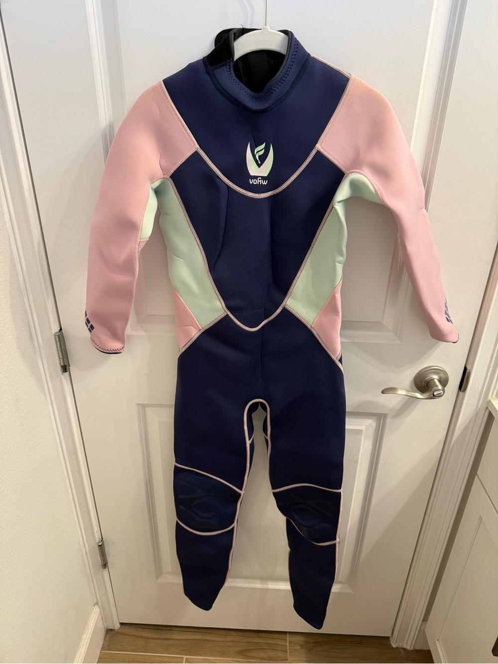 Kids' Navy, Pink & Mint One-Piece Wetsuit